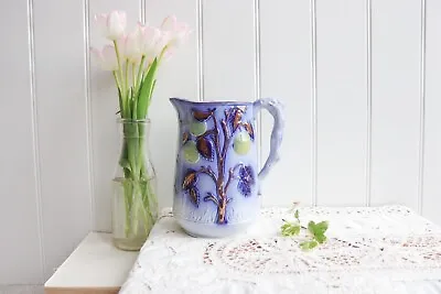 Buy Antique Blue Flow Pitcher By Charles Allerton Pottery  • 50£