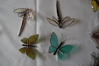 Buy Stained Glass 2 X Butterfly 2 X Dragonfly's Pick Your Own Colours Suncatchers • 28£