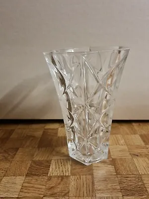 Buy Retro Lead Crystal Glass Vase Diamond Pattern 3.5  Diameter 5  Height #B • 4£