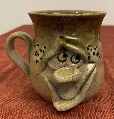 Buy Ugly Face Stoneware Pottery Mug 8.5cm Tall • 4£