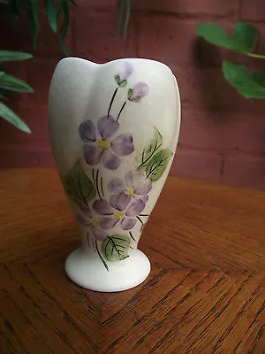 Buy Vtg Hand Painted Violets Radford Pottery Posy Flower Vase   • 14.99£