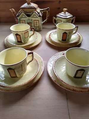 Buy Keele St. Pottery Tea For Four *14 Pieces* Hand Painted Staffordshire England • 19.95£