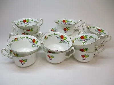 Buy Fenton Paladin China 12 Cups And 11 Saucers Colourful Floral Gold Colour Edging • 25£
