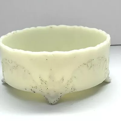 Buy Victorian Dithridge Pale Green Footed Milk Glass Painted Ferner Bowl Planter • 26.50£