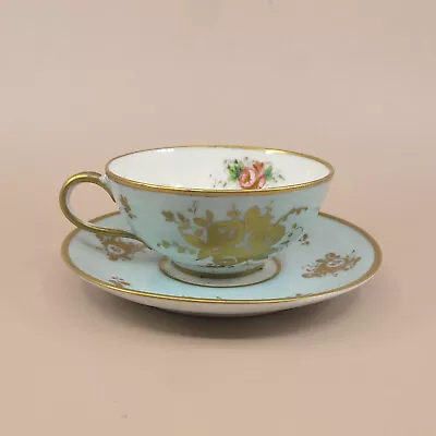Buy Dainty French Porcelain 2 3/8  Tea Cup & Saucer Sevres Style Mark Limoges • 42.52£