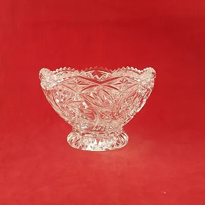 Buy Vintage Brilliant Cut Glass Crystal Pinwheels Bowl (Chipped) - 7826 OA • 40£