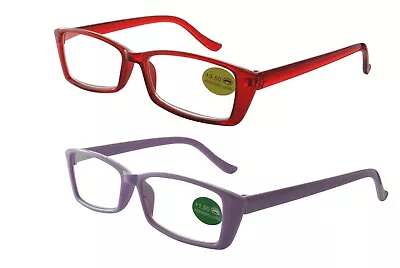 Buy Cheap Ladies Cats Eye Reading Glasses Purple Mauve Red +1.00 To +3.50 • 3.50£