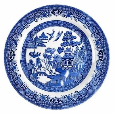 Buy Churchill Willow Blue (Georgian Shape) Dinner Plate England China • 18.96£