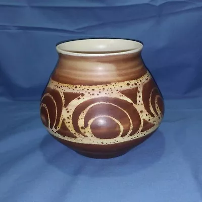 Buy Vtg Aviemore Art Pottery Brown Geometric Swirl Vase Scotland Mid Century MCM  • 19.17£