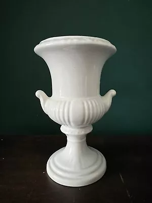 Buy Vintage Dartmouth Pottery Mantel Vase White Urn Planter  Retro 19cm • 18.99£