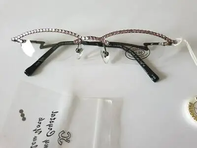 Buy JIMMY CRYSTAL New York Reading Glasses + 1.00 Pink Swarovski GL666 Frame: CO3 • 12.99£