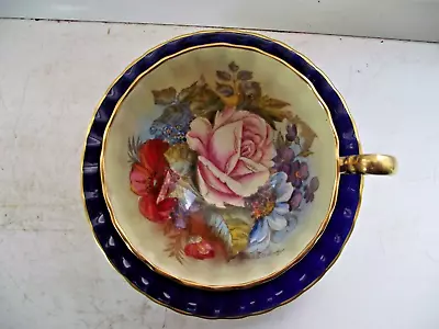 Buy Ja Bailey Aynsley Tea Cup & Saucer Signed Hand Painted Flower Design See Pics • 7.50£