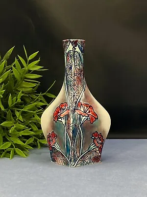 Buy Black Ryden Purple Queen Design 16cm Square Vase By Anji Davenport C2002 • 75£