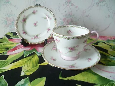 Buy Shelley English China Tea Cup Saucer Small Plate Pink Rose Spray 13525 • 7£