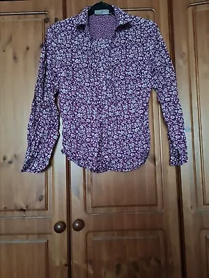 Buy Laura Ashley Shirt Size UK 10 Very Good Condition In Purple With Floral Design • 1£