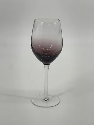 Buy Pier 1 Crackle Purple Amethyst 12 Oz White Wine Glass 8 7/8  Discontinued Rare • 39.85£