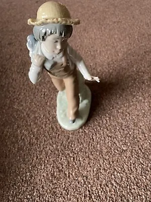 Buy Porcelain Figure With Dog In Napsack On His Back • 1.99£