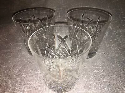 Buy Royal DOULTON Crystal - JULIA Cut - Tumbler Glass X 3 Glasses - 3.5  High Approx • 47£