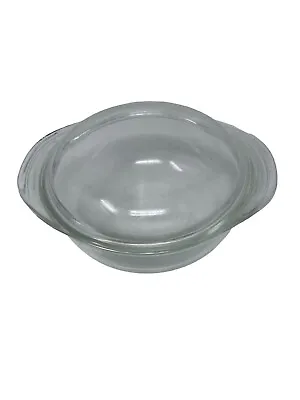 Buy Vintage PYREX #022 Clear Glass 1 Quart Casserole Bowl With Lid & Handles VHTF • 21.84£
