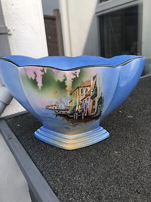 Buy Rubian Art Pottery Ceramic Floral Centerpiece Vase . Art Deco. Venice Scenes • 25£