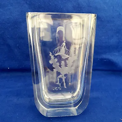 Buy Vintage Orrefors Nils Landberg Etched Glass Vase - Romeo And Juliet • 26.99£