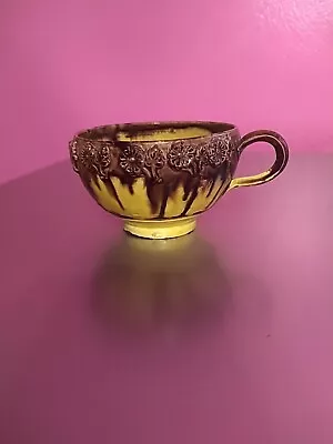 Buy Vintage French Sarreguemines Majolica Pottery Teacup • 12.51£