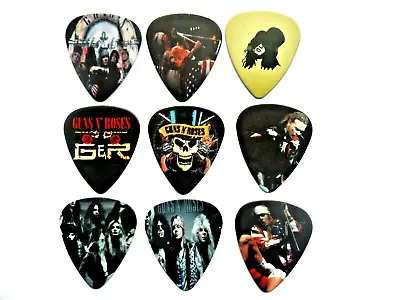 Buy Great  Set Of NINE   Different  GUNS N ROSES Guitar Picks / Plectrums Two Sided • 4.99£