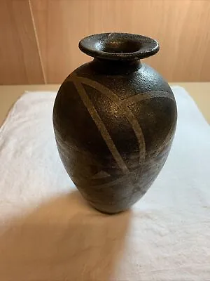 Buy Pottery Vase  8.5” Grey Silver • 14.41£