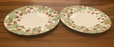 Buy 2 ROYAL STAFFORD Wildberry Strawberry Dinner Plates Fine Earthenware ENGLAND 11” • 19.66£