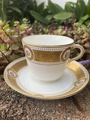 Buy Antique Minton Raised Gold Rose Tea Cup And Saucer 19 Century • 95.64£