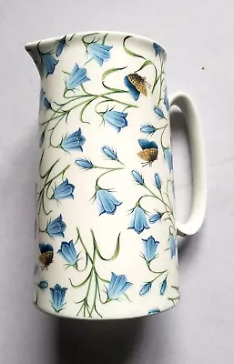 Buy HERON CROSS POTTERY 1 Pint Jug Botanical Bluebell Butterfly Floral. VGC  • 9.99£