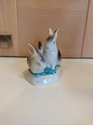 Buy Vintage Hollohaza Bunny Rabbit Figurine Porcelain Easter Hungarian Hand Painted • 14£