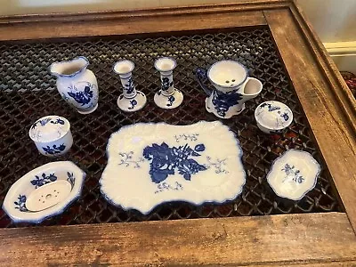 Buy Vintage Blakeney Pottery Stoke Flow Blue Men’s Dressing Table Set • 59.99£