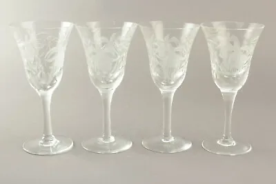 Buy Royal Brierley Fuchsia 4 X Sherry Glass Glasses Polished English England Crystal • 81.10£