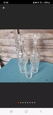 Buy Vintage Bar Set Glass Decanter And Glasses Spirits Retro Shots Gift 1970s Party • 17.50£