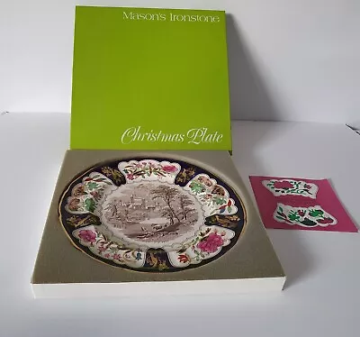 Buy Vintage 1975 Masons Ironstone Christmas Plate 'Windsor Castle' Boxed 1st Edition • 3.99£