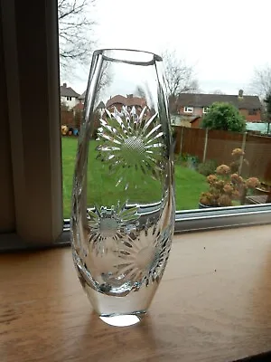 Buy Bohemian / Czech Cut Glass Flower Vase – Teardrop Design • 19.99£