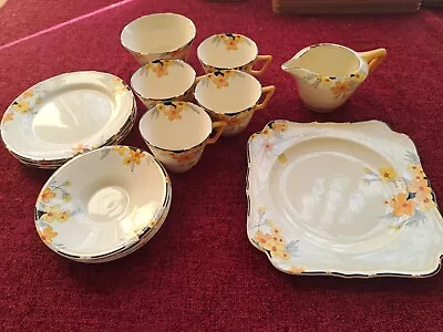 Buy Crown Ducal Ware Art Deco Tea Service 4 Cups/saucer/side Plate Milk Jug Etc.  • 25£