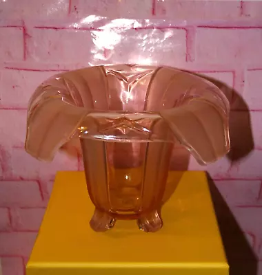 Buy Sowerby Art Deco 1930s Pink Pressed Glass Posy Bowl • 25£