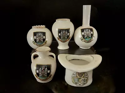 Buy Goss/Crested China X5 All With SURREY Crests Inc Southwold Jar, Ostend Vase. • 8£