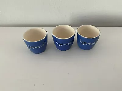 Buy Vintage Blue Devon Ware Ceramic Egg Cups X 3 ‘Lynmouth’ • 4.50£