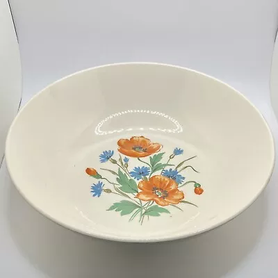 Buy Vintage Ballerina Universal Oven Proof Union Made In USA Floral Serving Bowl 9” • 4.80£