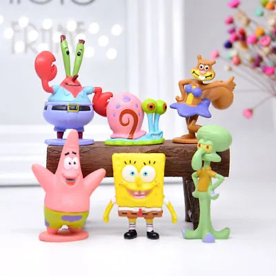 Buy 6PCS SpongeBob SquarePant Patrick Star Statue Figure Toy Model Kids Xmas Gift UK • 5.88£