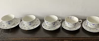 Buy Furnivals Blue Denmark Ceramic Tea Ware Saucers Blue White Matching Masons Cups • 10£