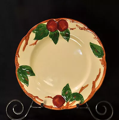 Buy Franciscan Apple Luncheon Plate 9 5/8  Red Green Brown TV Mark HTF 1958-1966 • 28.58£