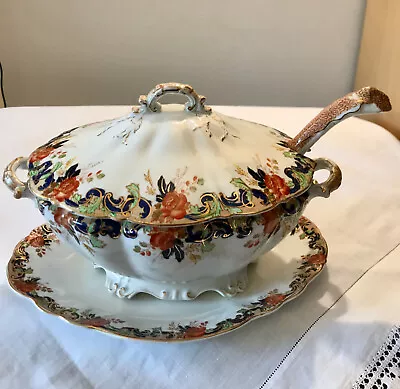 Buy Large Perfect Tureen Antique John Maddock & Sons England 1896 Majestic 4 Pieces • 15£