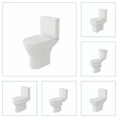 Buy Bathroom Toilet Pan Soft Close Seat Cistern Ceramic Unit Modern White Ceramic WC • 110.83£