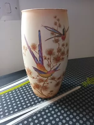 Buy Large Vintage Crown Ducal Blush Ivory Vase Exotic Birds Design HUMMING BIRD 8  • 19.99£