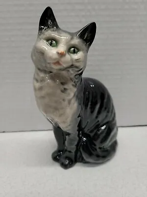 Buy Kitty Cat Ceramic Figurine Beswick England 1030 Grey Black Hair Green Eyes 6   • 24.95£