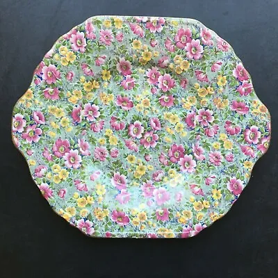 Buy BCM Nelson Ware Lord Nelson Briar Rose Chintz Vintage Handled Cake Plate • 23.66£
